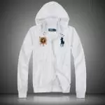 ralph lauren veste mode hoodie hommes 2019U polo zipper pas cher big pony blanc